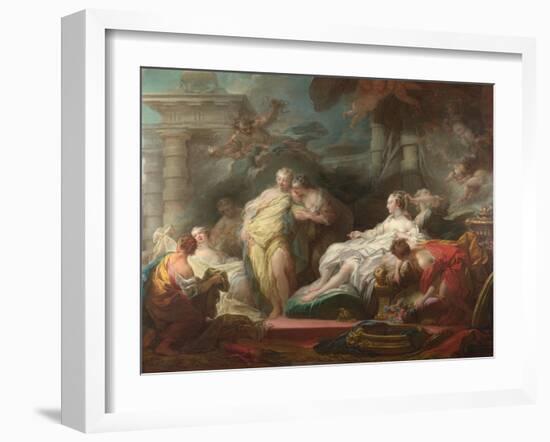 Psyche Showing Her Sisters Her Gifts from Cupid, 1753-Jean-Honoré Fragonard-Framed Giclee Print