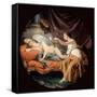 Psyche Surprising Sleeping Cupid-Louis-Jean-François Lagrenée-Framed Stretched Canvas