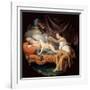 Psyche Surprising Sleeping Cupid-Louis-Jean-François Lagrenée-Framed Giclee Print