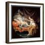 Psyche Surprising Sleeping Cupid-Louis-Jean-François Lagrenée-Framed Giclee Print