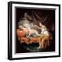 Psyche Surprising Sleeping Cupid-Louis-Jean-François Lagrenée-Framed Giclee Print