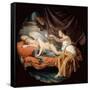 Psyche Surprising Sleeping Cupid-Louis-Jean-François Lagrenée-Framed Stretched Canvas