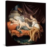 Psyche Surprising Sleeping Cupid-Louis-Jean-François Lagrenée-Stretched Canvas