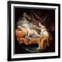 Psyche Surprising Sleeping Cupid-Louis-Jean-François Lagrenée-Framed Giclee Print