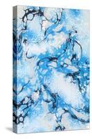 Psychedelic Blue Swirls-null-Stretched Canvas