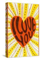 Psychedelic I Love You-null-Stretched Canvas