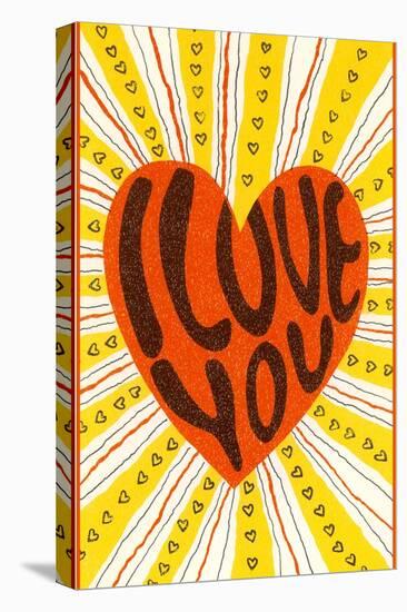 Psychedelic I Love You-null-Stretched Canvas