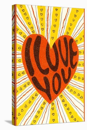 Psychedelic I Love You-null-Stretched Canvas