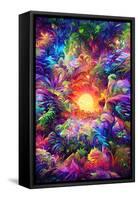 Psychedelic Jungle Sunset-null-Framed Stretched Canvas