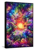 Psychedelic Jungle Sunset-null-Framed Stretched Canvas