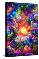 Psychedelic Jungle Sunset-null-Stretched Canvas