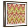 Psychedelic Linear Zig Zag Pattern-tukkki-Framed Art Print