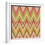 Psychedelic Linear Zig Zag Pattern-tukkki-Framed Art Print