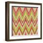 Psychedelic Linear Zig Zag Pattern-tukkki-Framed Art Print