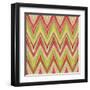 Psychedelic Linear Zig Zag Pattern-tukkki-Framed Art Print