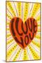 Psychedelic Love You Heart-null-Mounted Art Print