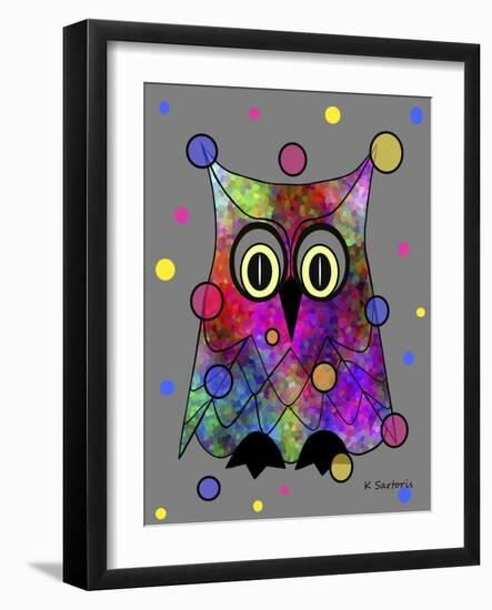 Psychedelic Owl-Sartoris ART-Framed Giclee Print