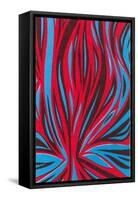 Psychedelic Pattern of Red and Blue-null-Framed Stretched Canvas