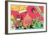 Psychedelic Postcard-osov-Framed Art Print