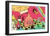 Psychedelic Postcard-osov-Framed Art Print