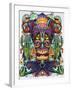 Psychedelic Tiki Creature-FlyLand Designs-Framed Giclee Print