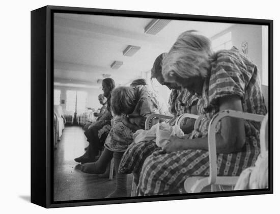 Psychiatric Patients in a Hospital Ward-Carl Mydans-Framed Stretched Canvas