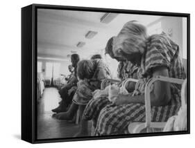 Psychiatric Patients in a Hospital Ward-Carl Mydans-Framed Stretched Canvas