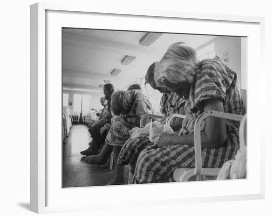 Psychiatric Patients in a Hospital Ward-Carl Mydans-Framed Photographic Print