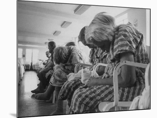 Psychiatric Patients in a Hospital Ward-Carl Mydans-Mounted Photographic Print