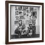 Psychiatrist with Emotionally Disturbed Student in Front of Paintings by others at Special School-Fritz Goro-Framed Photographic Print