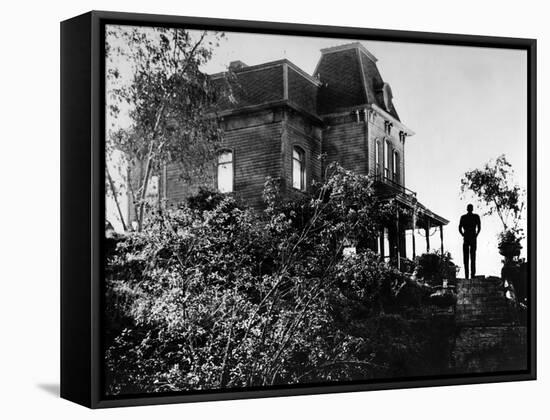 PSYCHO, 1960 directed by ALFRED HITCHCOCK Anthony Perkins (b/w photo)-null-Framed Stretched Canvas