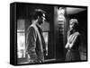 PSYCHO, 1960 directed by ALFRED HITCHCOCK Anthony Perkins / Janet Leigh (b/w photo)-null-Framed Stretched Canvas