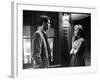 PSYCHO, 1960 directed by ALFRED HITCHCOCK Anthony Perkins / Janet Leigh (b/w photo)-null-Framed Photo