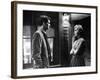 PSYCHO, 1960 directed by ALFRED HITCHCOCK Anthony Perkins / Janet Leigh (b/w photo)-null-Framed Photo