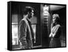PSYCHO, 1960 directed by ALFRED HITCHCOCK Anthony Perkins / Janet Leigh (b/w photo)-null-Framed Stretched Canvas