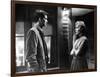 PSYCHO, 1960 directed by ALFRED HITCHCOCK Anthony Perkins / Janet Leigh (b/w photo)-null-Framed Photo