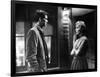 PSYCHO, 1960 directed by ALFRED HITCHCOCK Anthony Perkins / Janet Leigh (b/w photo)-null-Framed Photo