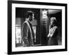 PSYCHO, 1960 directed by ALFRED HITCHCOCK Anthony Perkins / Janet Leigh (b/w photo)-null-Framed Photo