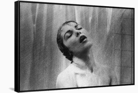 PSYCHO, 1960 directed by ALFRED HITCHCOCK Janet Leigh (b/w photo)-null-Framed Stretched Canvas