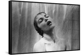 PSYCHO, 1960 directed by ALFRED HITCHCOCK Janet Leigh (b/w photo)-null-Framed Stretched Canvas