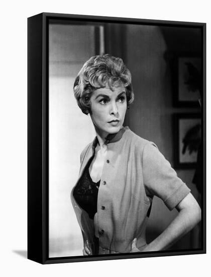 PSYCHO, 1960 directed by ALFRED HITCHCOCK Janet Leigh (b/w photo)-null-Framed Stretched Canvas