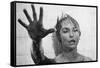 PSYCHO, 1960 directed by ALFRED HITCHCOCK Janet Leigh (b/w photo)-null-Framed Stretched Canvas