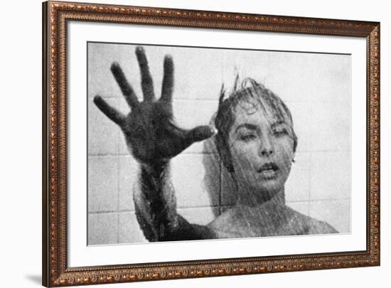 PSYCHO, 1960 directed by ALFRED HITCHCOCK Janet Leigh (b/w photo)-null-Framed Photo