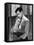 PSYCHO, 1960 directed by ALFRED HITCHCOCK Janet Leigh / John Gavin (b/w photo)-null-Framed Stretched Canvas