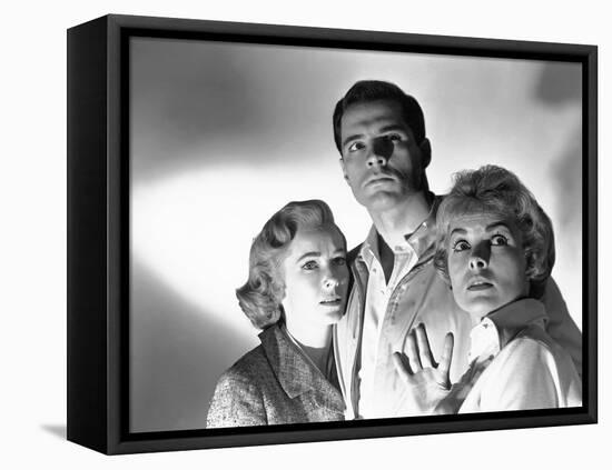 PSYCHO, 1960 directed by ALFRED HITCHCOCK Vera Miles, John Gavin and Janet Leigh (b/w photo)-null-Framed Stretched Canvas