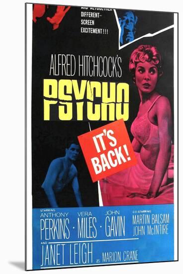 Psycho, 1960-null-Mounted Art Print