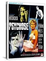 Psycho, (aka Psychose), Belgian Poster Art, 1960-null-Stretched Canvas