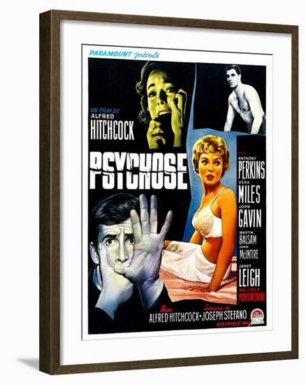 Psycho, (aka Psychose), Belgian Poster Art, 1960-null-Framed Art Print