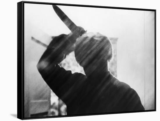 Psycho, Anthony Perkins, Directed by Alfred Hitchcock, 1960-null-Framed Stretched Canvas