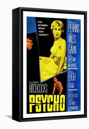 Psycho, Anthony Perkins, Janet Leigh, John Gavin, 1960-null-Framed Stretched Canvas